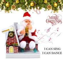 Рождественский Санта-Клаус, Электрический Санта-Клаус, танцевальное пение, украшение, игрушки, милый крутой светильник, игрушка, детские подарки, arbol de navidad