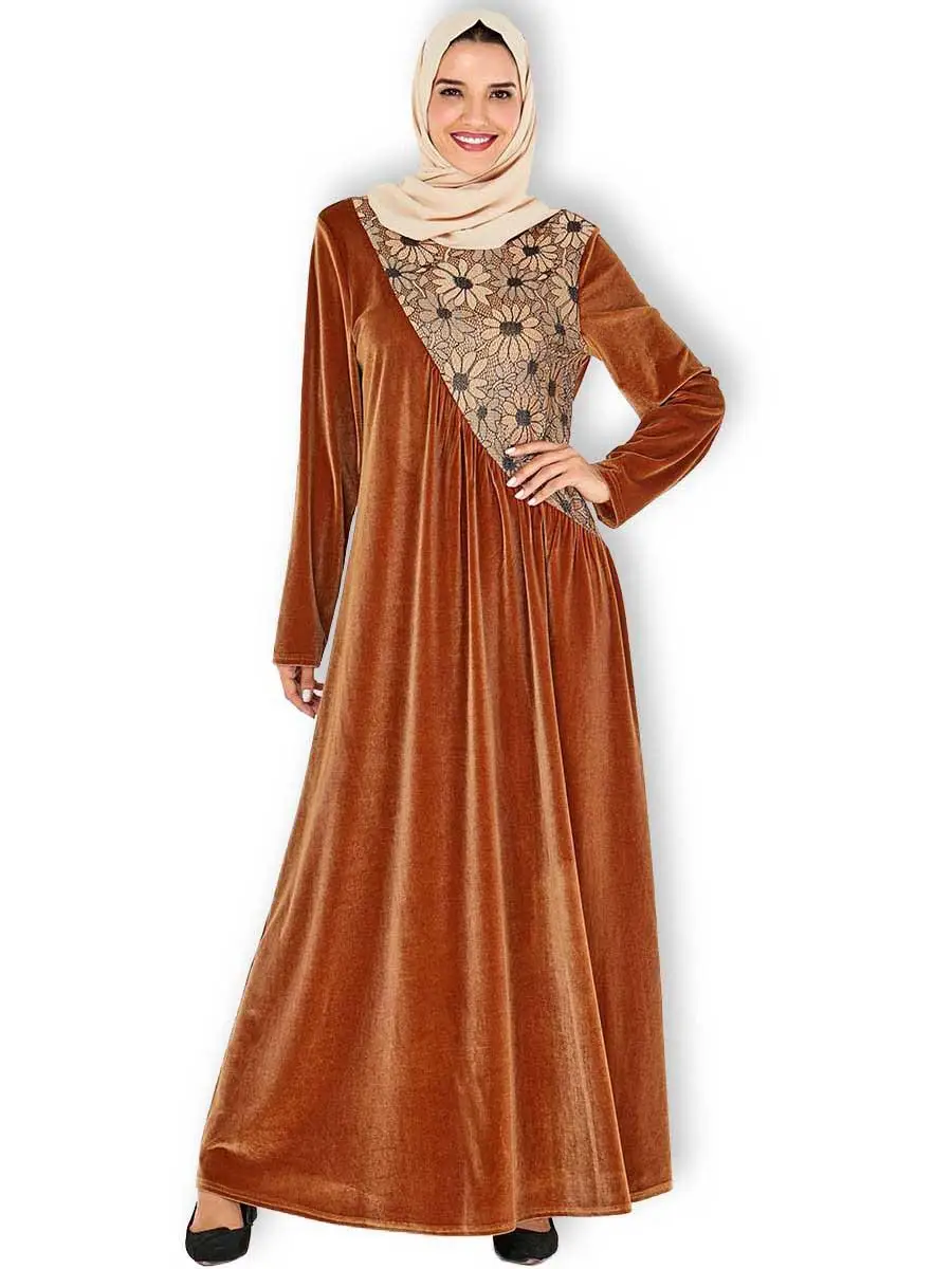 Дубай бархат абайя s для женщин мусульманская абайя вышивка цветок турецкие платья Исламская одежда Арабский Кафтан Marocain халат платье кафтан
