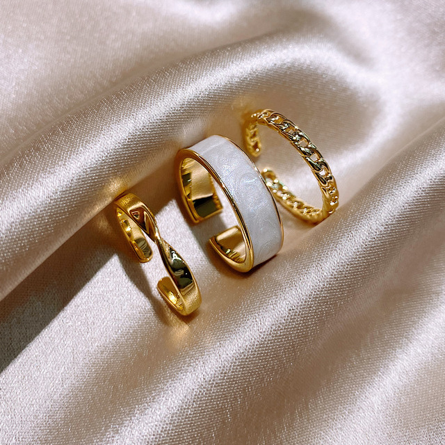 For Women Fashion 2020 Trend Retro Ring On Phalanx Gold Adjustable Metal Dating Party Elegant Wedding Ring Set Jewellery