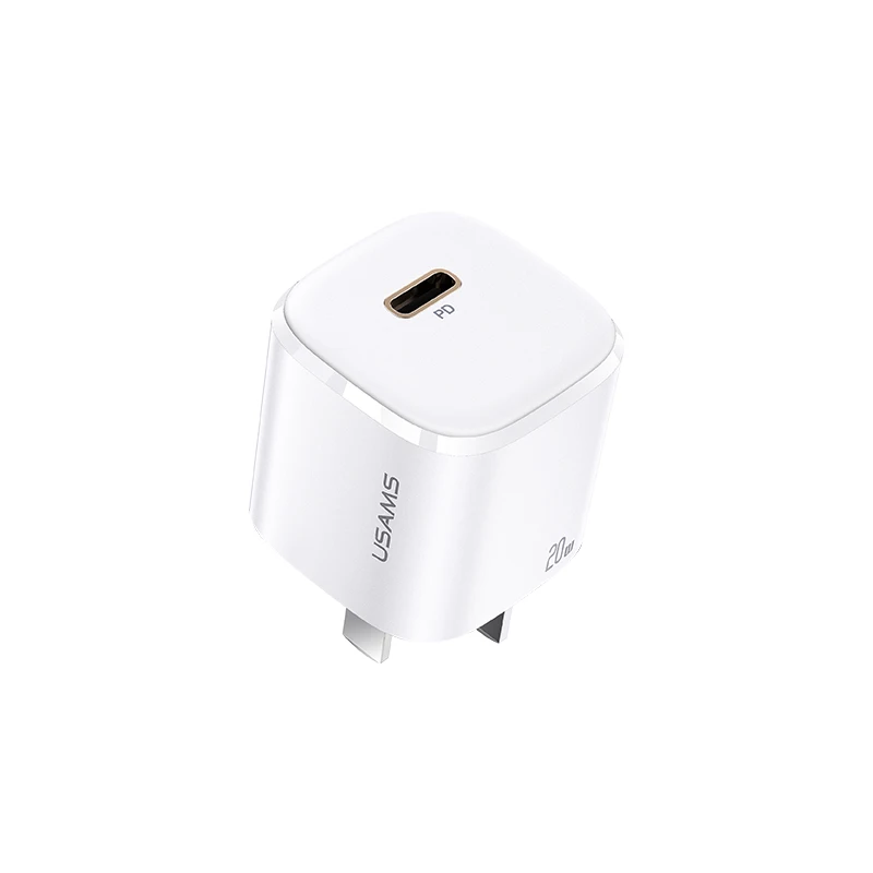 usb c power adapter 20w USAMS 20W Mini PD Fast Charging Mobile Phone Charger For iPhone 13 12 11 X Mini Pro Max iPad Pro Apple Portable Charger baseus 65w Chargers