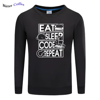 

NEW Eat Sleep Code Repeat Coding Geschenk Hoodies Cotton Printed Novelty Autumn winter Style Breathable O-Neck Sweatshirts S-5XL