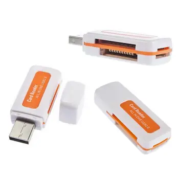 

1PC New Portable Mini All in one USB 2.0 Hi-Speed Micro Reader Multi SD SDHC TF Memory Random Color Card L2T0