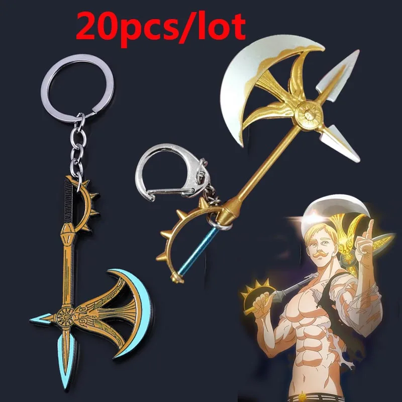 Rj 20pcs The Seven Deadly Sins Escanor Axe Keychains Nanatsu No Taizai