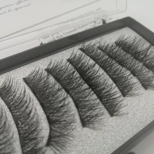 Pestañas postizas magnéticas 3D, 5 imanes, 8 Uds., duraderas, hechas a mano, de visón Artificial Natural, con pinzas