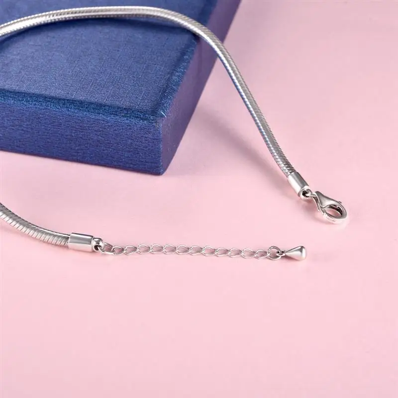 DALARAN браслеты из стерлингового серебра 925 пробы, цепочка-змейка, Европейский бисер, подвеска-браслет для женщин, сделай сам, изготовление ювелирных изделий 17-20 см