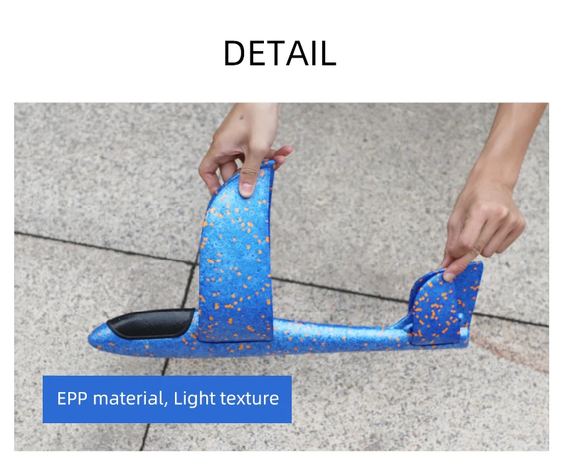 50CM Big Foam Plane Glider Hand Throw Airplane Light Inertial EPP Bubble Planes Outdoor Launch Kids Toys for Children Boys Gift