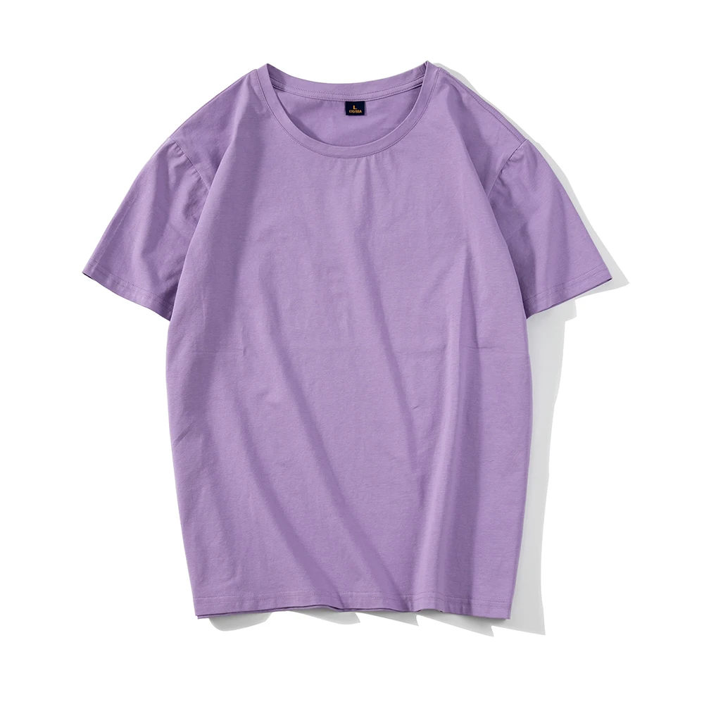 

2022 Cotton T Shirt Women Summer New Oversized Solid Tees 14 Color Casual Loose T shirt Korean O Neck Female Tops