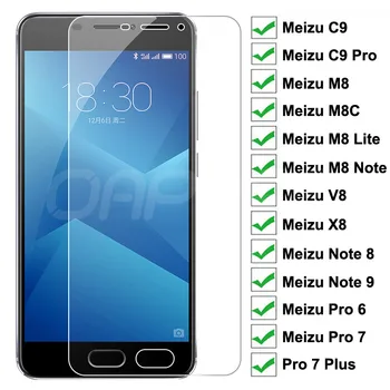 Перейти на Алиэкспресс и купить 9H Защитное стекло для Meizu C9 Pro 6 7 Plus закаленное защитное стекло для экрана Meizu M8C M8 Lite Note 9 8 V8 X8 прозрачная стеклянная пленка