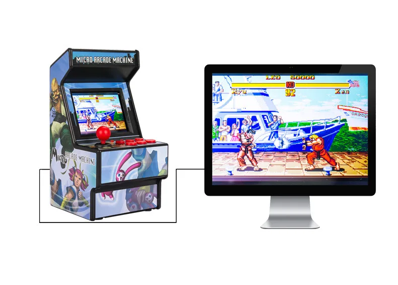 2.8'' 16Bit Sega Arcade Station Handheld Game Players Portable Video Console Built in 156 Classic games TV Output AV Family |