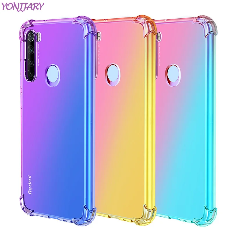 Модный градиентный цветной чехол для Xiaomi mi 9 9T Pro SE CC9 CC9E A3 красный Note 7 8 8A Чехол