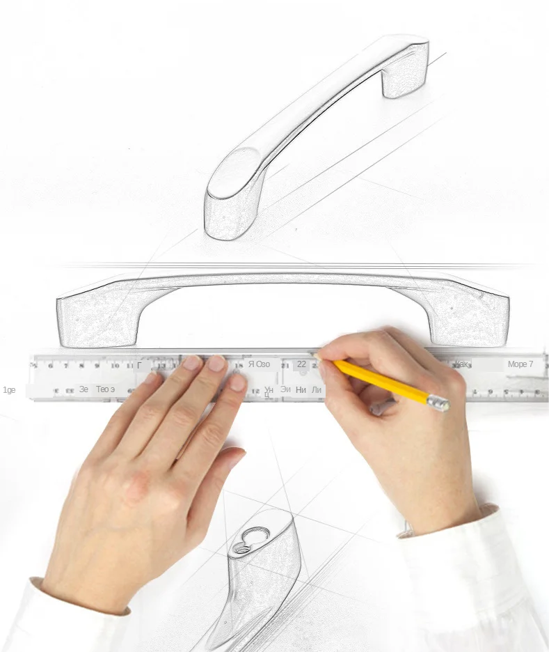 Aluminum Alloy Cabinet Handles Cupboard Pulls (2)