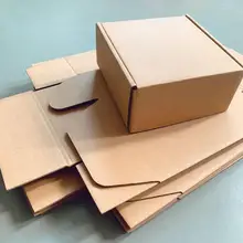 10pcs Kraft Box Wholesale Package Carton Small Gift Box Mailers Shipping Business 3 layer Corrugated Box