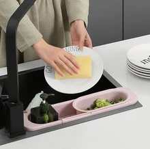 

Kitchen Sinks Organizer Kitchen Sink Drain Rack Soap Sponge Holder Sink Drain Rack Storage Basket Kitchen Gadgets Accessories