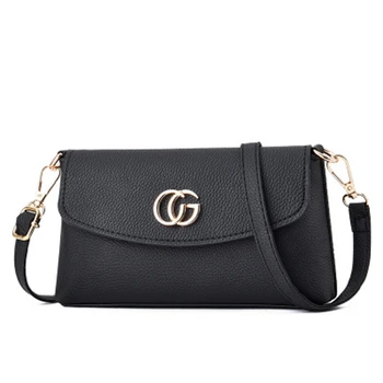 

Women's bag 2020 new new small bag female black soft leather multi-layer fashion wild messenger bag retro shoulder bag