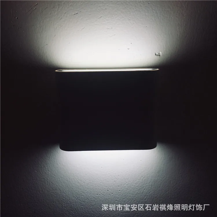 

LED Modern Wall Lamp Outdoor Waterproof Wall Lamp Square Garden Lamp Exterior Wall Hallway Balcony Ultra-Thin-6w12w