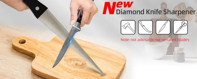 Piedra de afilar cuchillos chaira diamante grano 1200 o 9micras DMT DS2E