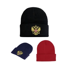 Зимняя шапочка, шапки с вышивкой, красивый Орел, логотип, для женщин и мужчин, модная теплая шапка, унисекс, эластичные вязаные шапки Skullies