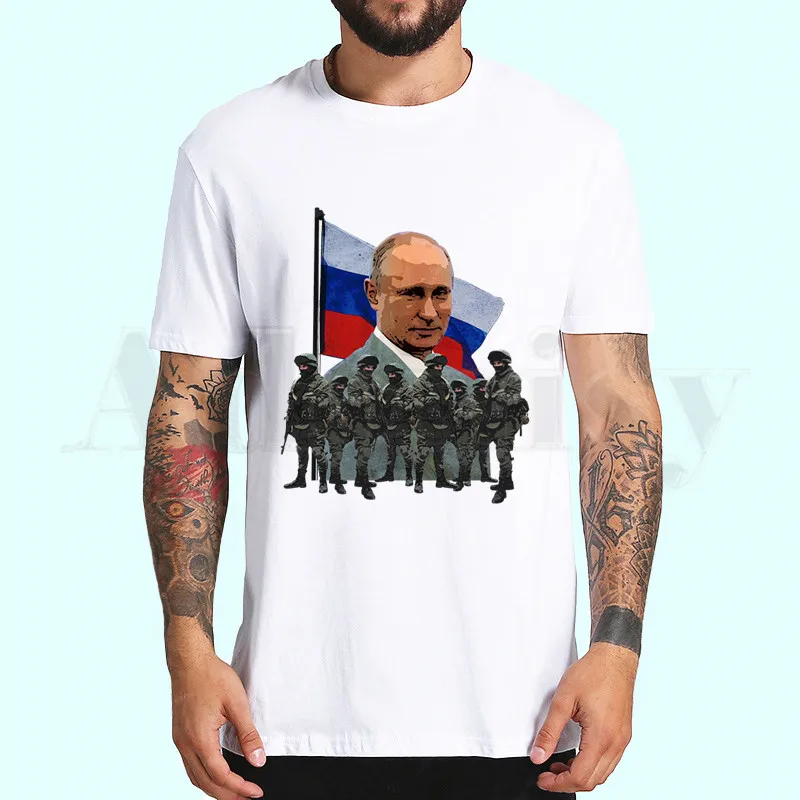 Russia Russian Putin CCCP USSR New Harajuku men t shirt print tees t-shirt male tops hip hop casual funny T Shirt - Color: D