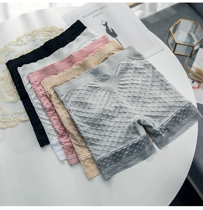 Culotte-slip,Short de sécurité en dentelle élastique pour femmes,2