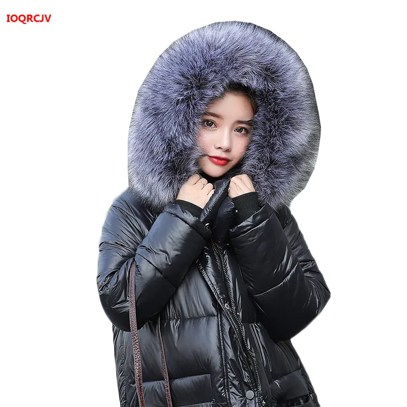 Oversize Women Down Cotton Hooded Jacket Winter Warm Parka Long Quilted Outwears