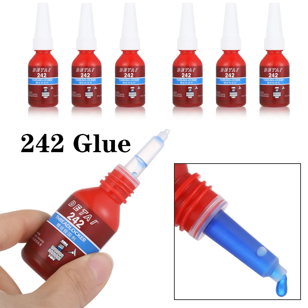 10ml/Box New Anaerobic adhesive Antipressure Blue 242 Glue Anaerobic Screw Lock Adhesive Wire