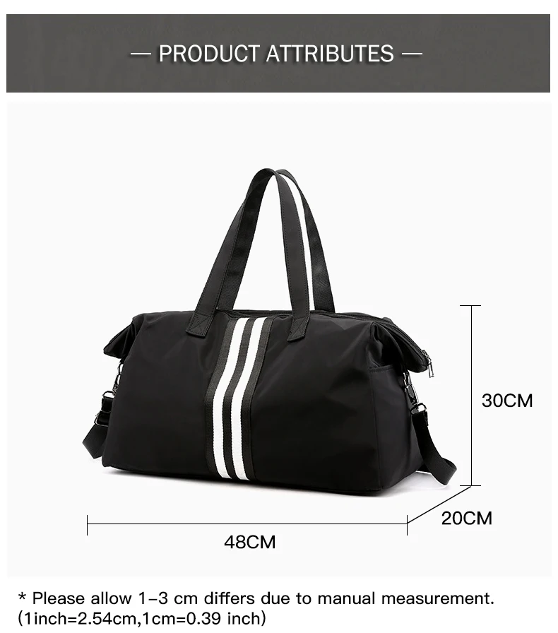 Повседневные водонепроницаемые нейлоновые мужские дорожные сумки, сумки для путешествий, сумки через плечо, полосатые сумки, XA798WB