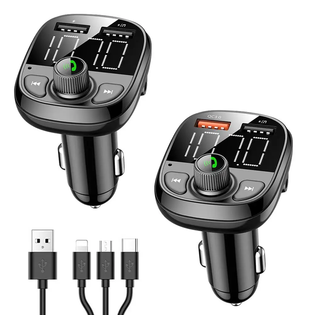 

FM-трансмиттер автомобильный с поддержкой быстрой зарядки, 2 USB-порта