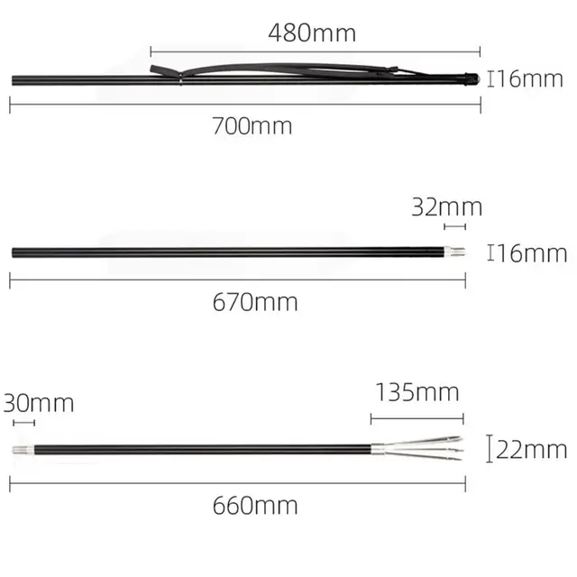 Arpón de pesca de aleación de aluminio extraíble, gancho ajustable, accesorios de pesca, 3 piezas - Imagen 6