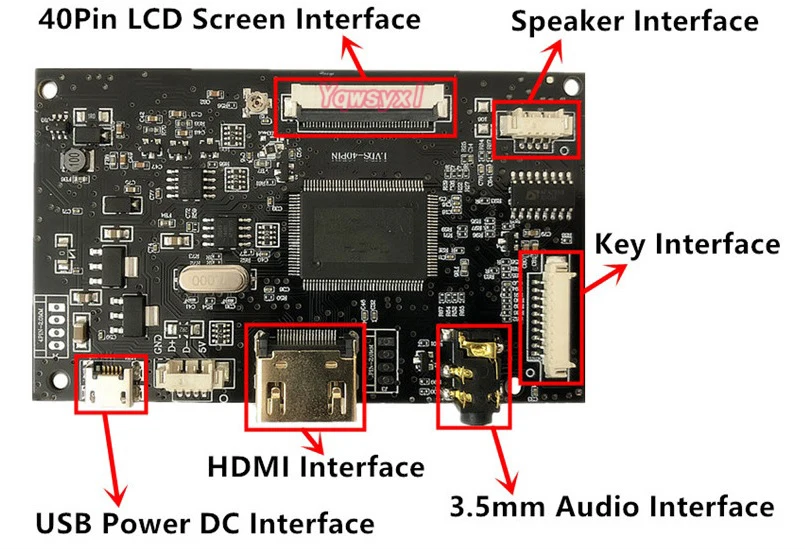 ЖК-дисплей ttl плата контроллера HDMI для HE080IA-01D 1024*768 микро USB 40 штифтов ЖК-дисплей Экран