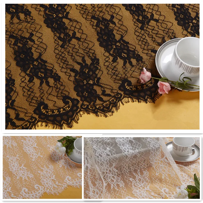 

Wholesale New design 3 meters x 1.5 meter French voile African lace fabric and bridal evening dress sewing lace fabric