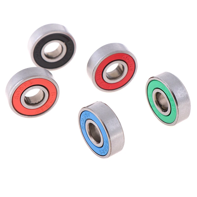 5x ABEC-9 608 2RS роликовые колеса для роликовых коньков с возможностью поворота на подшипник анти-ржавчины скейтборд подшипник ступицы колеса красный герметичный 8x22x7 мм Винт