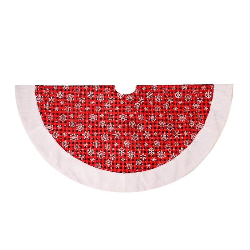 

Christmas Snowflake Printed Tree Skirt Christmas Tree Decoration Christmas Tree Ornaments Home Party Supplies