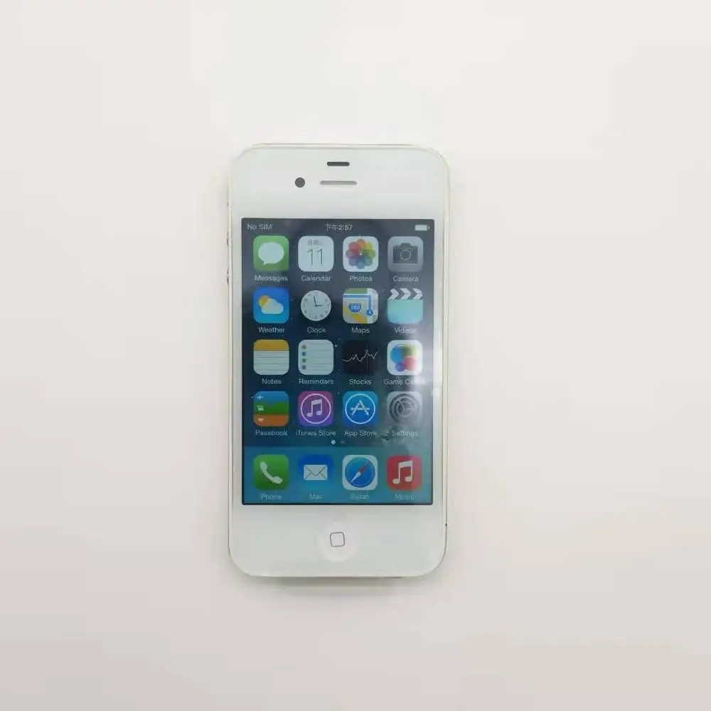 Разблокированный телефон Apple iPhone 4, 16 Гб ПЗУ, двухъядерный, 3,5 дюймов, GSM WCDMA, 3g, Wi-Fi, gps, 5MP камера, использованный мобильный телефон, отремонтированный - Цвет: Белый