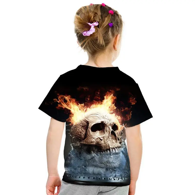 Nuevo Shantou estilo gtico camiseta de los nios 3D impreso Taro nios Топы moda manga corta verano calle ropa de los nios