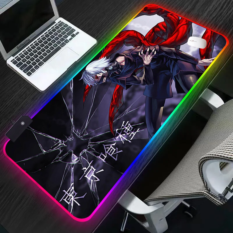 Коврик для мыши с RGB-подсветкой Джокера игровой декоративный удлиняющий