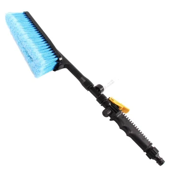 

Car Tire Cleaning Tool Car Cleaning Brush Retractable Long Handle Car Wash Brush Flow-through Brush With Foaming Bottle