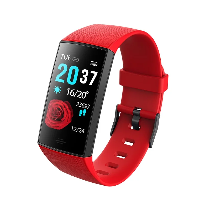 MAFAM CY11 smart band blood pressure watch sport bracelet ip67 sleep tracker smart health bracelet smartband health wristband - Цвет: red