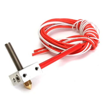 

Assembled Aluminum Heating Block Extruder Hot End For 3D Printer 1.75mm MK8 0.4mm Nozzle