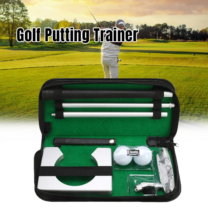 

Portable Golf Putter Putting Practice Set Indoor Outdoor Sport Golf Trainer Exercise Equipment Golf Ball Holder Training Aids