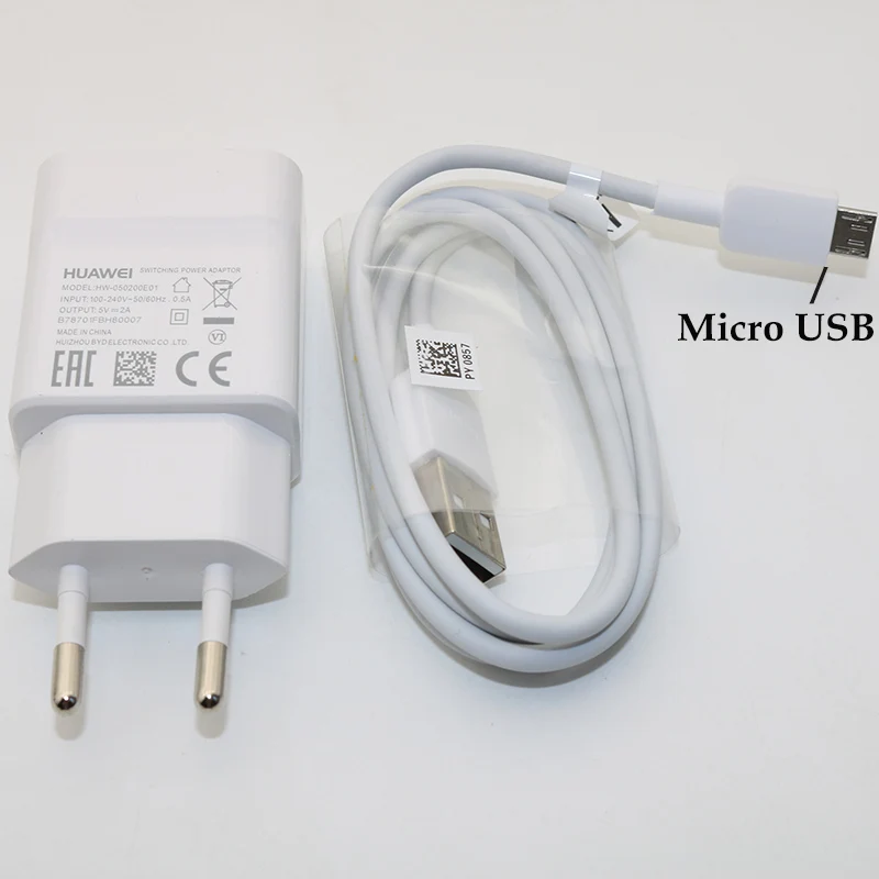 wallcharger Huawei 5V2A charger EU Fast Charge power adapter usb micro cable for p9 8 lite honor 8x 7x y6 y7 y9 2019 p smart z 2019 quick charge usb c Chargers