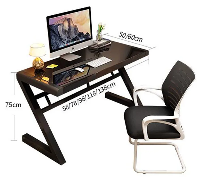 Escritorio moderno y sencillo ordenador portátil, mesa de vidrio templado para PC, escritorio de estudio para el escritorio de para ordenador| - AliExpress