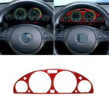 

Red Carbon fiber Car Dashboard Display Frame Trim Decorative Cover for BMW E46 1998-2005