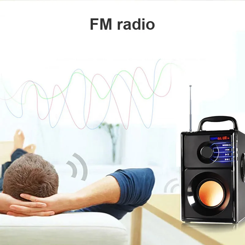

Mini Wireless Bluetooth Speaker Wooden Subwoofer Mp3 Play FM Radio Computer Portable New Arrival