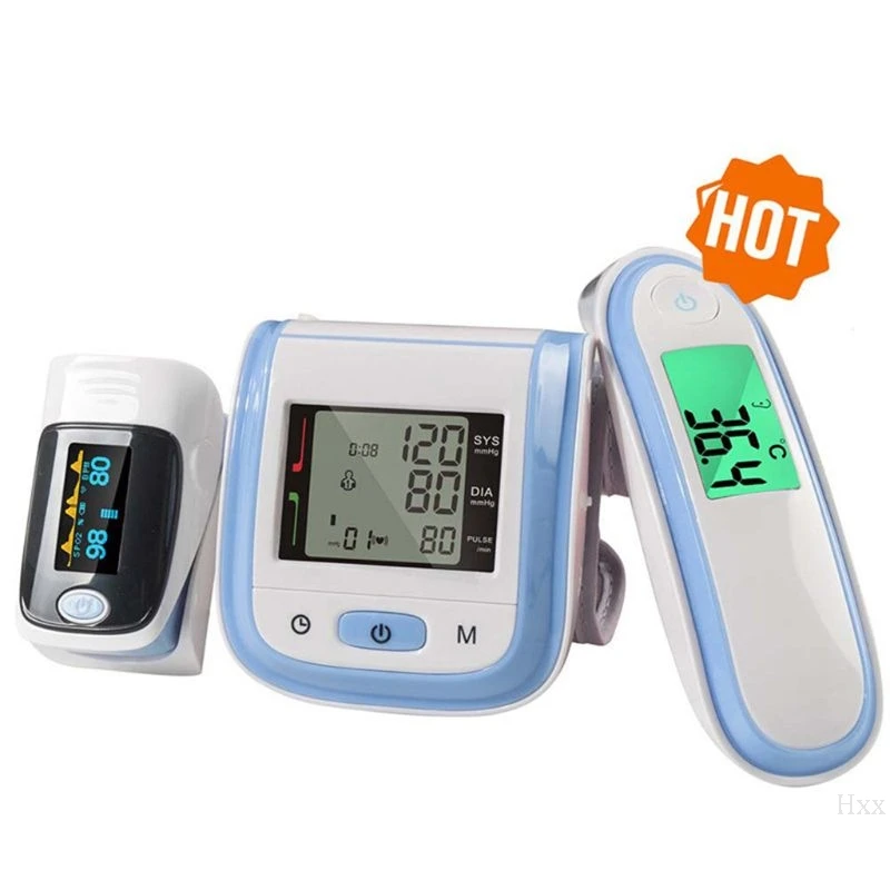 Высококачественный светодиодный пульсоксиметр, Детский термометр, измеритель артериального давления на запястье, термометр