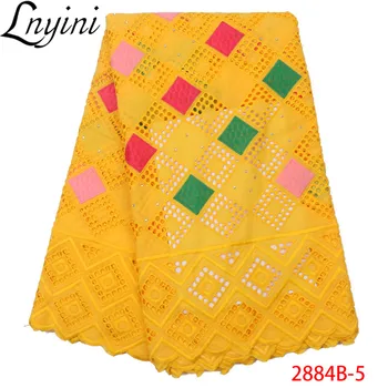 

Yellow Color Milk Silk Lace Fabric with Stones Nigerian African Dry Lace for Bridal Wedding Dress African Fabrics Lace L2884B