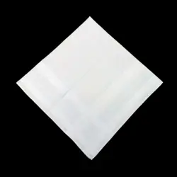 Lot de 12 mouchoirs en coton blanc pur pour hommes, mouchoirs carrés 