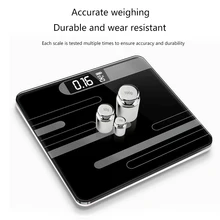Electronic Digital Scale Floor Body Fat Scales Tempered Glass Bathroom Weight Smart Scales LED Display Screen BMI Balance Health