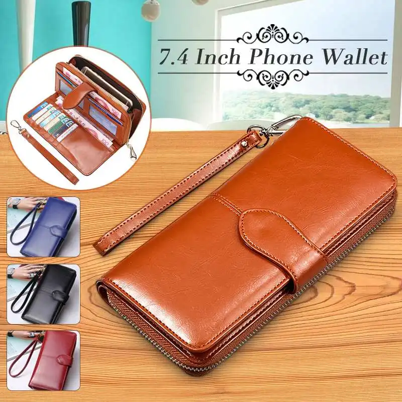 

Women's Wallet Women Wallets Made of Genuine Leather Female Long Wallet For Phone/Cards Holder Money Bags Lady Wallets Purse