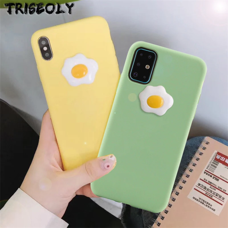 Силиконовый чехол для телефона Samsung A50 A70 A51 A71 S8 S9 S10E S20 Plus 3D яйцо Galaxy Note 8 9 10 A20 A30 A40 A81