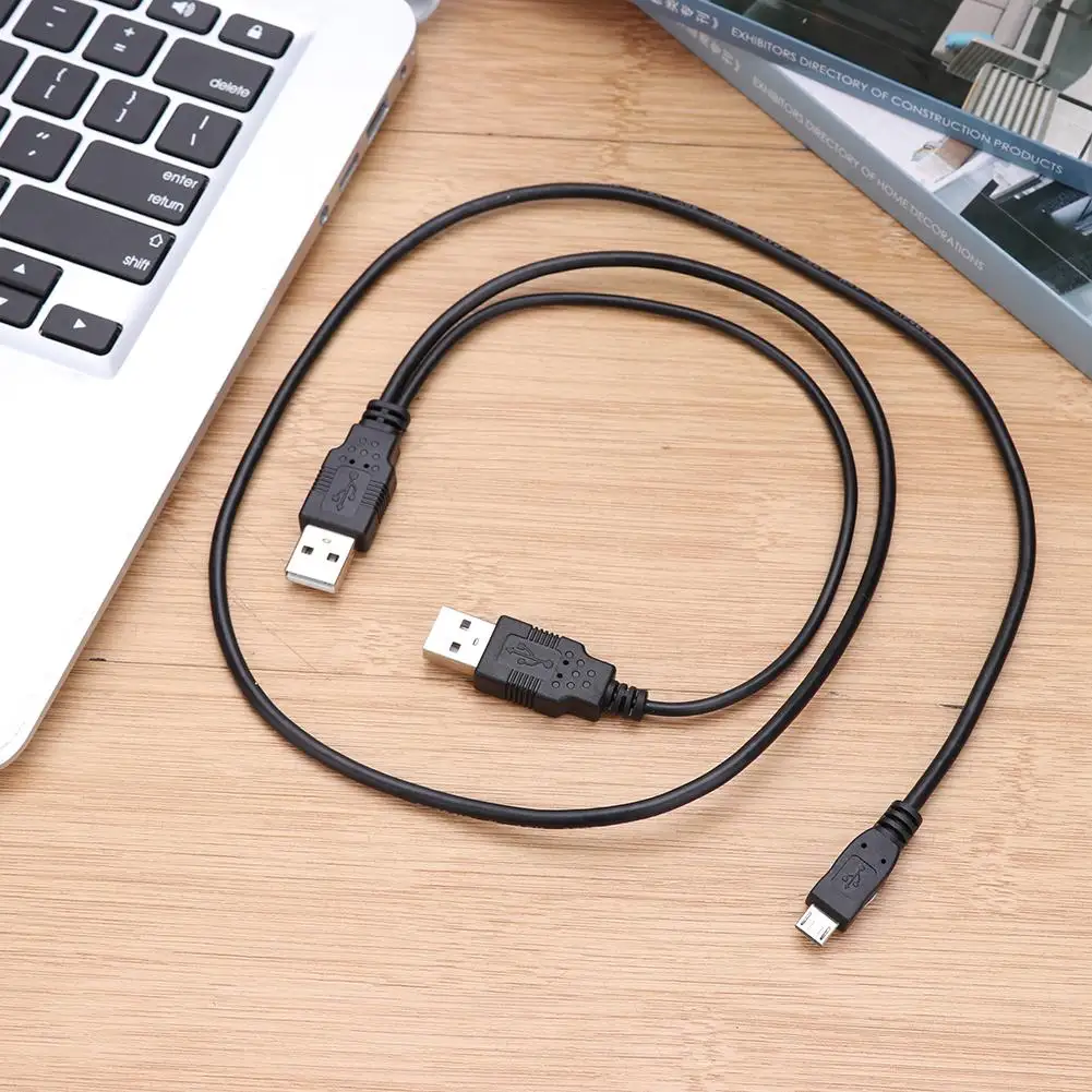 Двойной USB 2 0 Тип A кабель в 1 Micro B Дата шнур для 5 дюймового мобильного жесткого